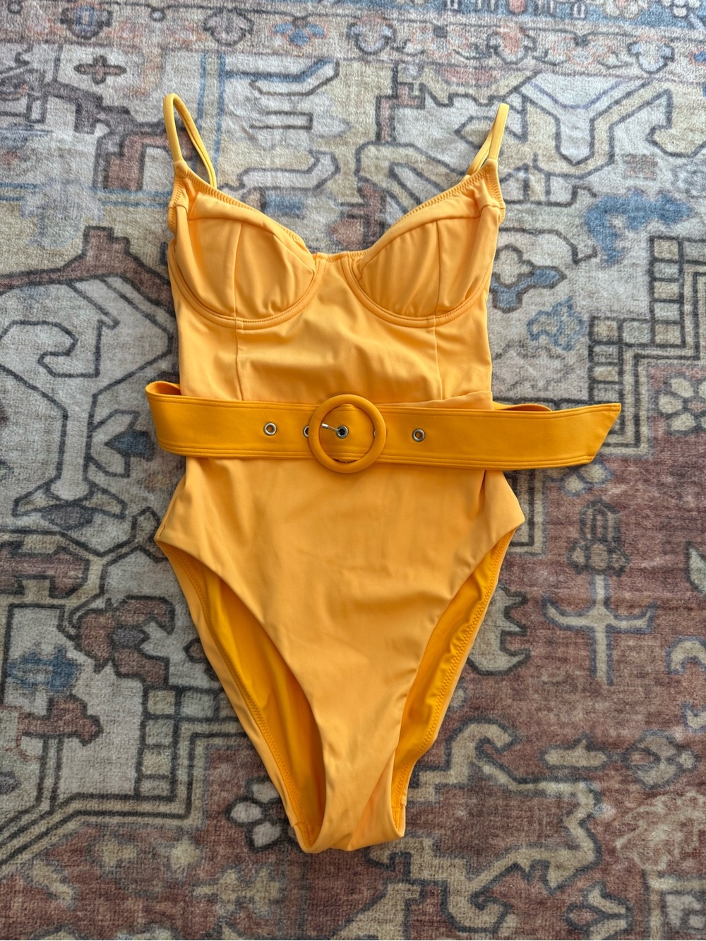 JONATHAN SIMKHAI Noa Bustier One-Piece Yellow Swimsuit Sz XS